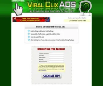 Viralclixads.com(Viral Clix Ads) Screenshot