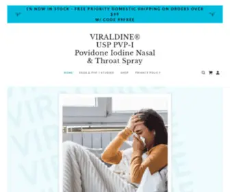 Viraldine.com(Povidone Iodine Nasal Spray) Screenshot