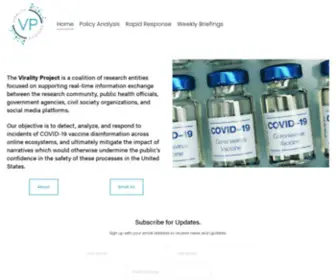 Viralityproject.org(The Virality Project) Screenshot