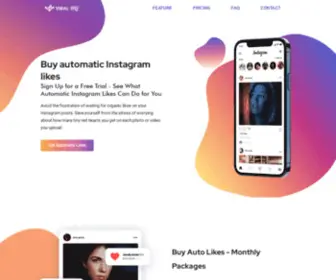 Viralme.io(Buy Automatic Instagram Likes Monthly Packages) Screenshot