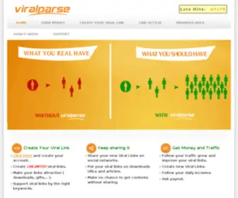 Viralparse.com(Go Viral And Increase your daily incomes for free) Screenshot