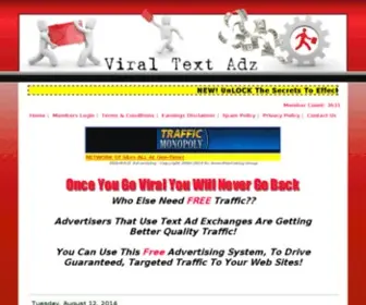 Viraltextadz.com(Viral Text Adz) Screenshot