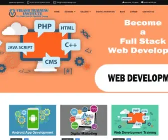 Virashtraining.com(Virash Training Institute) Screenshot