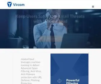 Vircom.com(Email Security Solutions For Cloud) Screenshot