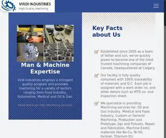 Virdiindustries.com(CNC Machining Services) Screenshot