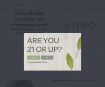 Vireohealth.com(Medical Marijuana Dispensary & Products) Screenshot