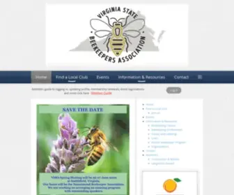 Virginiabeekeepers.org(Virginia State Beekeepers Association) Screenshot