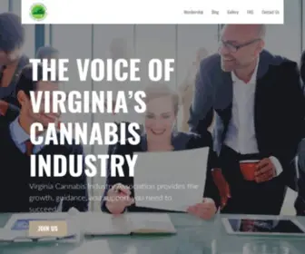 Virginiacannabisindustry.com(Virginia Cannabis Industry Association) Screenshot