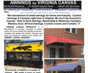 Virginiacanvas.com(AWNINGS BY VIRGINIA CANVAS) Screenshot