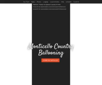 Virginiahotairballoon.com(Monticello Country Ballooning) Screenshot