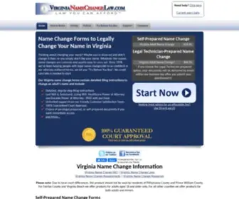 Virginianamechangelaw.com(Virginia Legal Name Change Forms) Screenshot