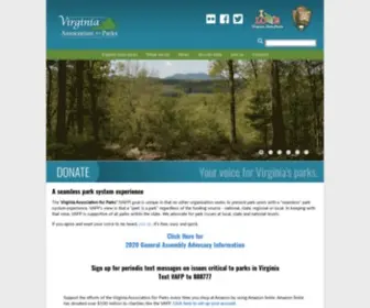 Virginiaparks.org(Virginia Association For Parks) Screenshot