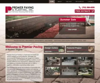 Virginiapavers.com(Premier Paving & Planting) Screenshot