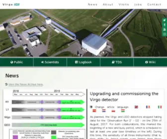 Virgo-GW.eu(Virgo Website) Screenshot