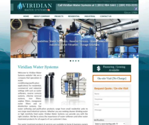 Viridianwatersystems.ca(Viridianwatersystems) Screenshot