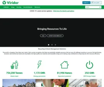 Viridor.co.uk(UK's Recycling) Screenshot