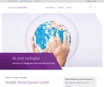 Virion-Serion.de(Der Experte für in vitro Diagnostik) Screenshot