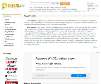 Virscan.org(Free virus scan) Screenshot