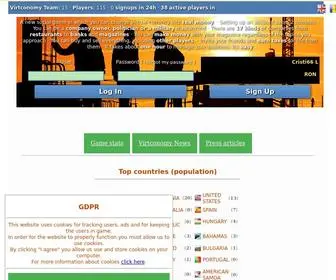Virtconomy.com(Virtconomy game) Screenshot