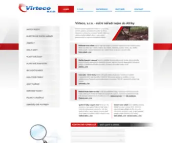 Virteco.cz(Virteco, s.r.o. - ruční nářadí, žebříky, gola sada a další) Screenshot