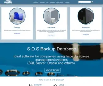 Virtos.com(Backup software SQL Oracle Exchange tape library Vmware Hyper) Screenshot