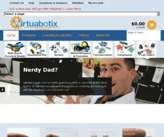 Virtuabotix.com(Robotics & Arduino electronic circuit supplies) Screenshot