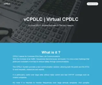 Virtual-CPDLC.com(A Virtual CPDLC Solution Dedicated To The IVAO Network) Screenshot