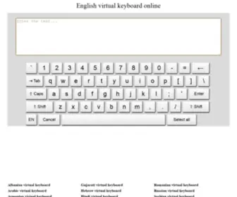 Virtual-Keyboard-Online.com(English virtual keyboard) Screenshot