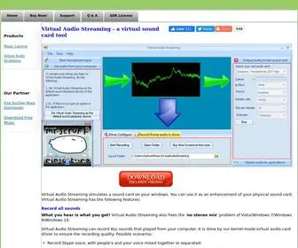 Virtualaudiostreaming.net(Virtual Sound Card) Screenshot