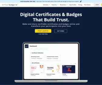 Virtualbadge.io(Digital Certificates & Badges) Screenshot