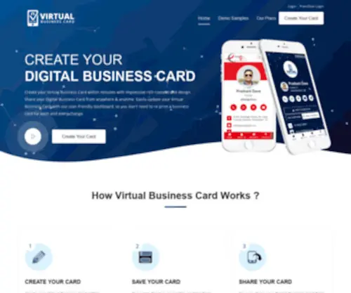 Virtualbusinesscard.in(Virtual Business Card) Screenshot