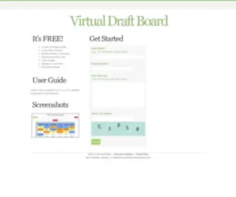 Virtualdraftboard.com(Fantasy football) Screenshot