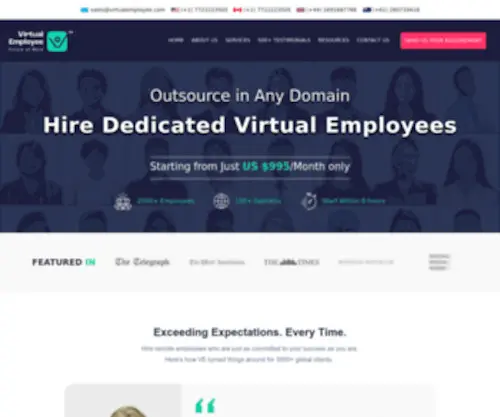 Virtualemployee.com(Hire Offshore Remote Employees from India While Outsourcing Services Hire Offshore Remote Employees from India While Outsourcing Services) Screenshot