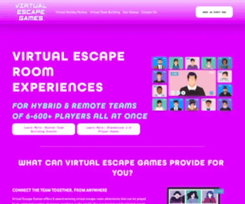 Virtualescapegames.com(Virtual Escape Rooms for Remote Teams ofPlayers) Screenshot