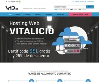 Virtualhostingdigital.com(Hosting Vitalicio con Dominio Gratis VHD.es) Screenshot