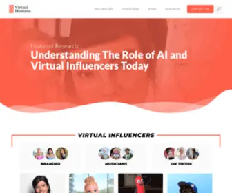 Virtualhumans.org(Virtual Influencers) Screenshot