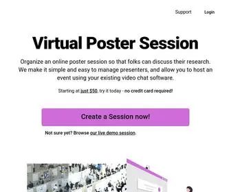 Virtualpostersession.org(Virtual Poster Session) Screenshot