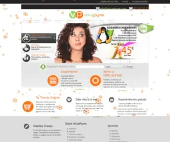 Virtualpyme.com(Alojamiento web bajo Linux y Nt) Screenshot