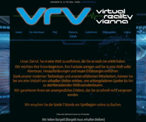 Virtualrealityvienna.at(Virtual Reality Vienna) Screenshot