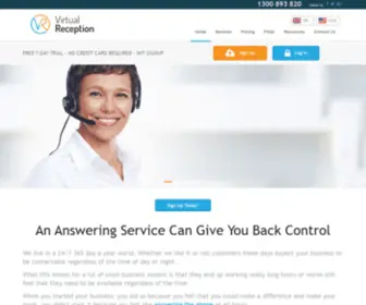 Virtualreception.com.au(Virtual Receptionist) Screenshot