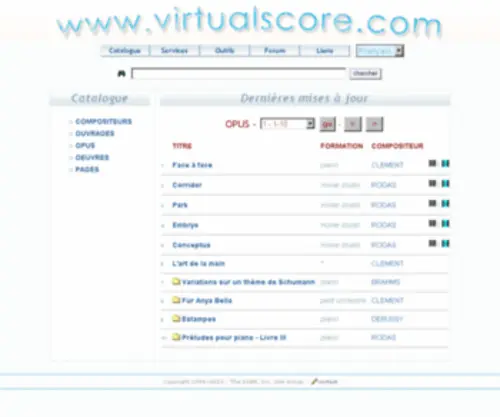 Virtualscore.com(Virtual score interactive) Screenshot