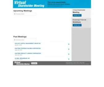 Virtualshareholdermeeting.com(Virtual shareholder meeting) Screenshot