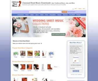 Virtualsheetmusic.com(Virtual Sheet Music®) Screenshot