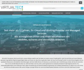 Virtualtec.ch(Virtualisierung, Hosting, System & Network Engineering) Screenshot