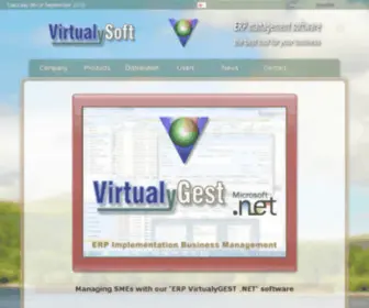 Virtualysoft.com(ERP management software for SMEs) Screenshot