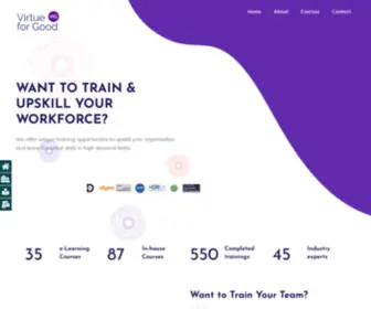 Virtueforgood.com(Professional Education & Corporate Training) Screenshot