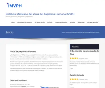 Virusdelpapilomahumano.com.mx(Instituto Mexicano del virus del papiloma Humano) Screenshot
