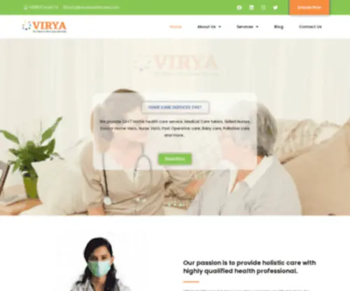 Viryahealthcare.com(Health Care Services) Screenshot