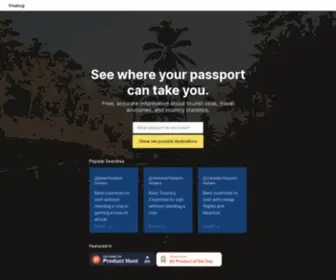 Visabug.com(See where your passport can take you) Screenshot