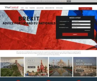 Visacentral.co.uk(Travel visa) Screenshot